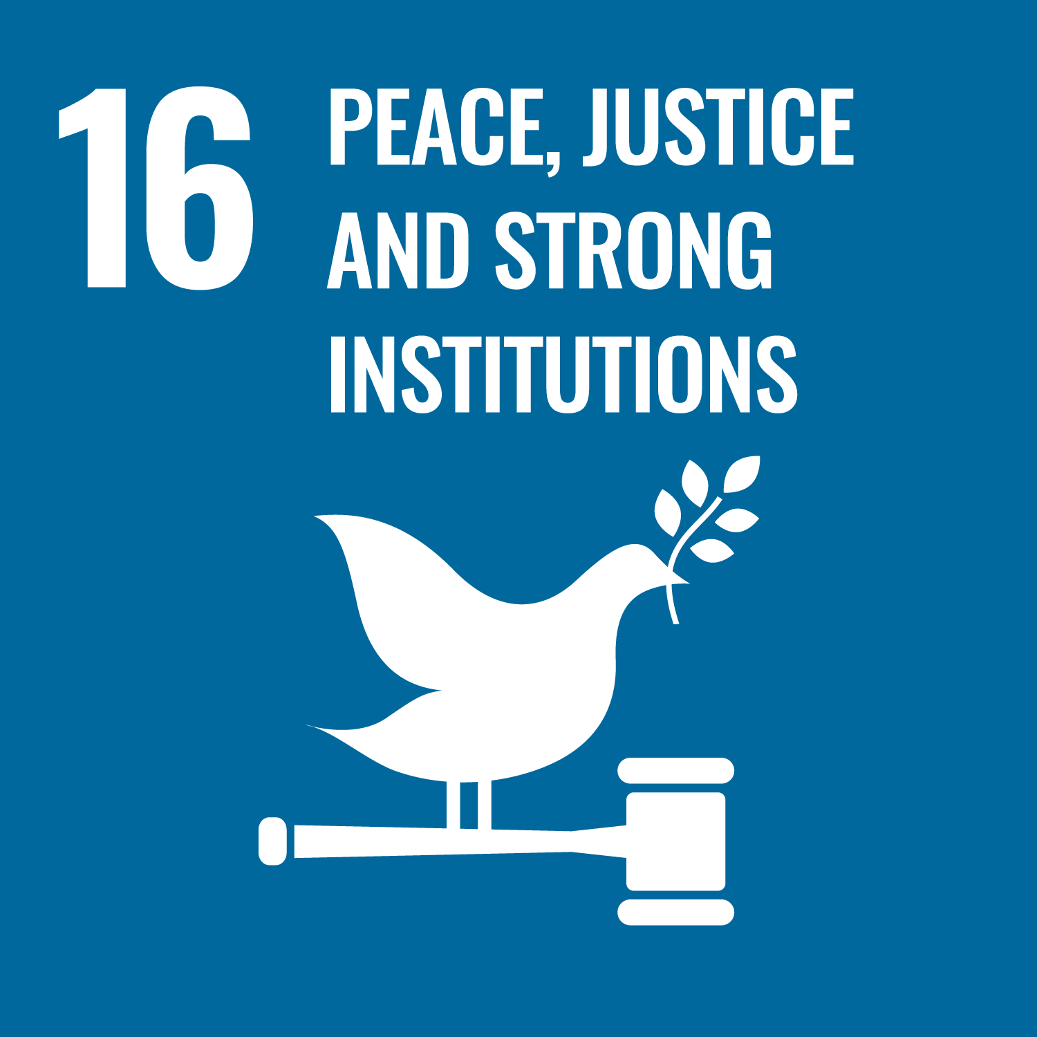 SDG 16 · Peace, justice and strong institutions